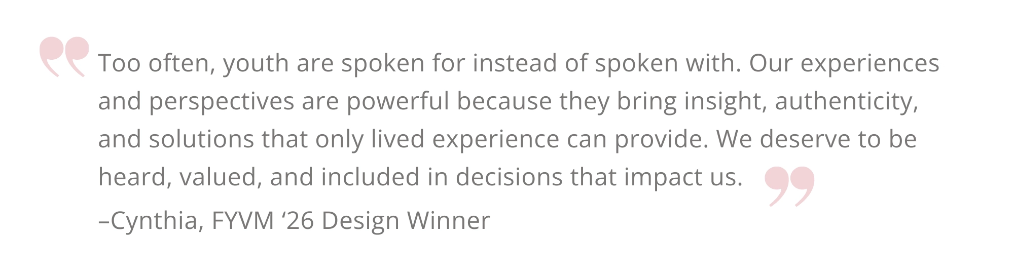 FYVM 26 Blog Quote