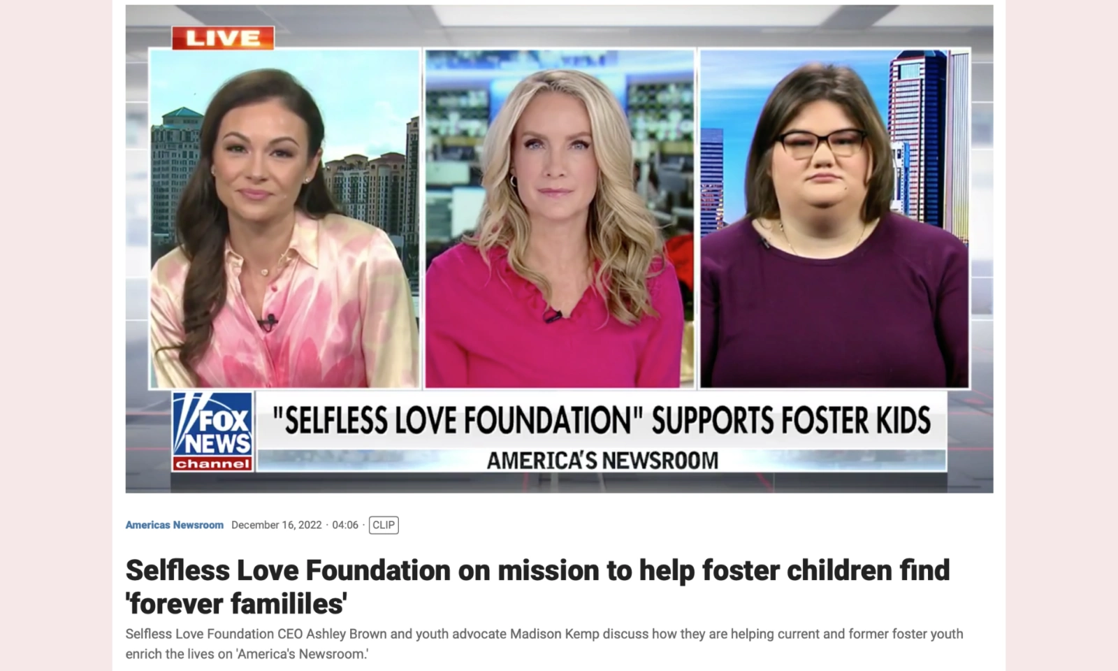 Selfless Love Foundation Blog - Selfless Love Foundation on mission to help foster children find ‘forever families’