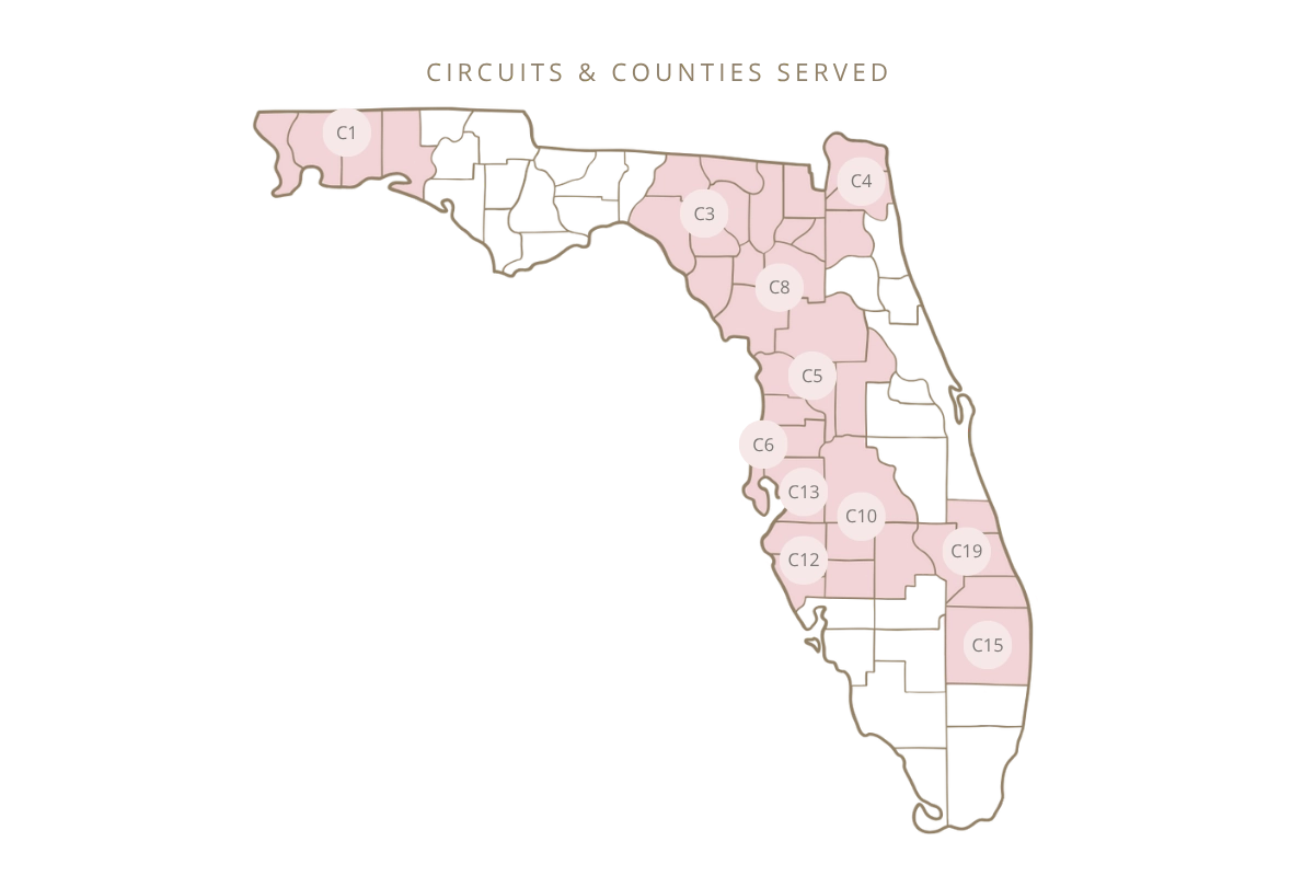 Selfless Love Foundation Circuits and Counties served Selfless Love Foundation Circuits and Counties served